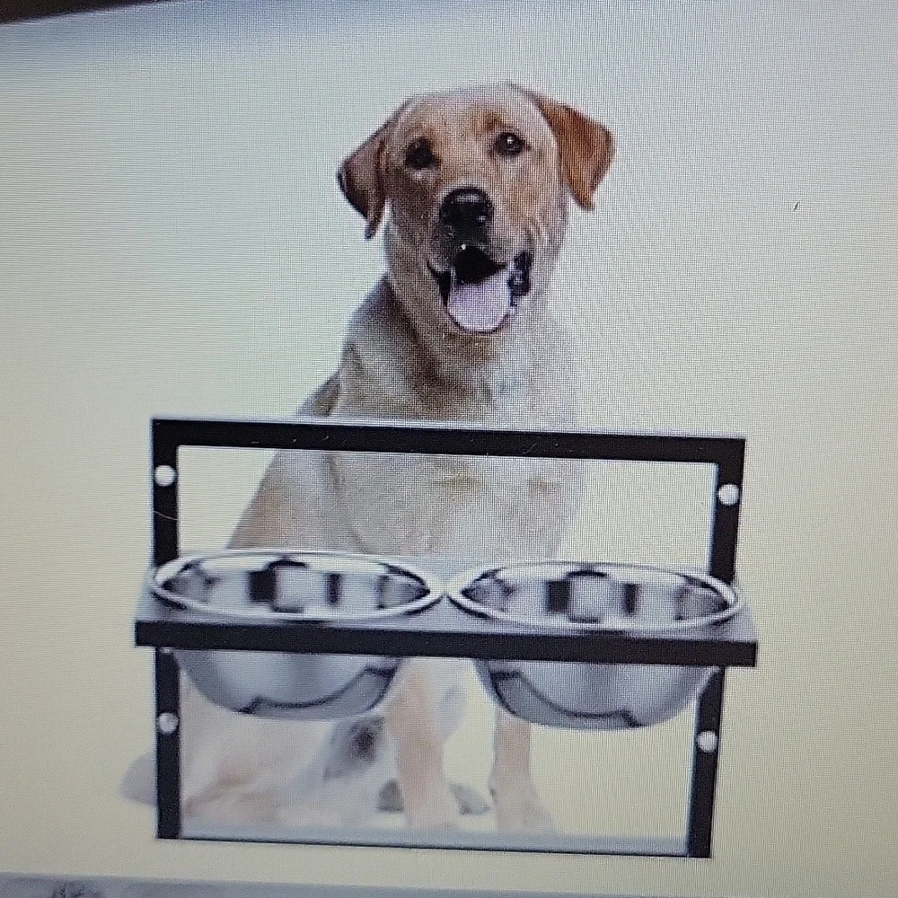 DiroPet elevated raised dog bowls stainless steel 4 adjustable heights New
